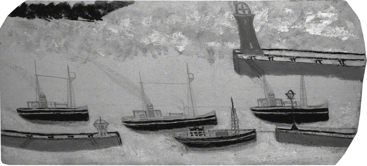 Four Steam Ships and Three Jetties