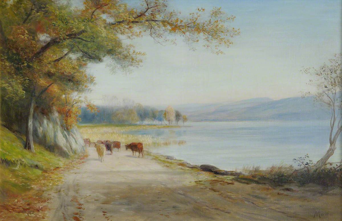 Cattle by a Loch