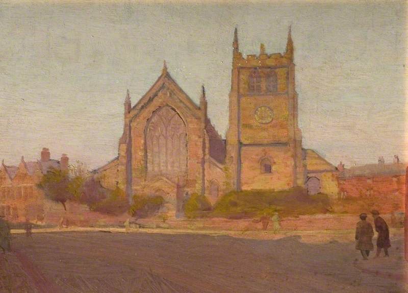 St Werburgh's Church from Wardwick, Derby