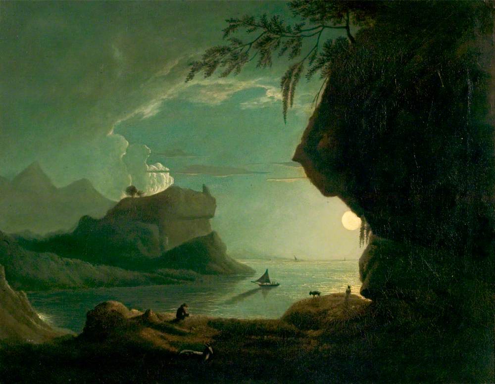 Scene near Naples, Italy, Moonlight