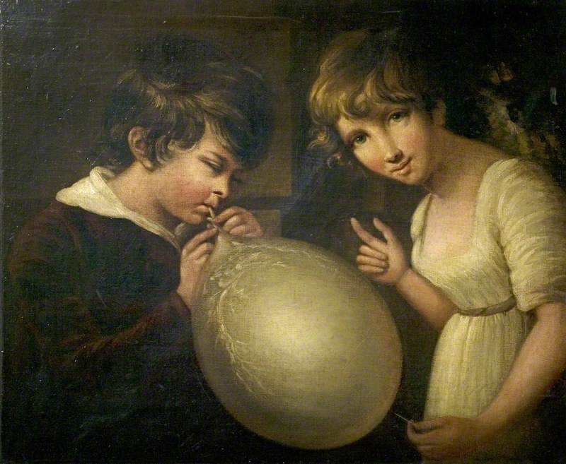 Boy and Girl with a Bladder