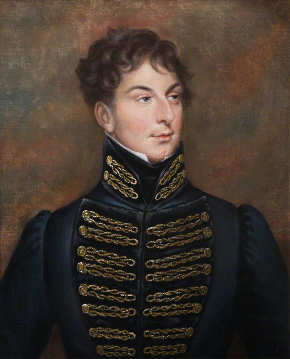 Portrait of a Young Officer Wearing a Uniform