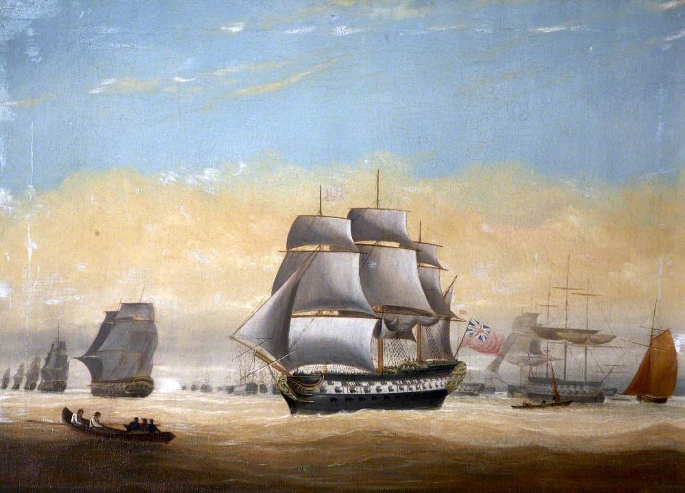 HMS 'Victory' at Spithead, 1791 (The British fleet under Lord Hood: The Russian Armament, 1791)
