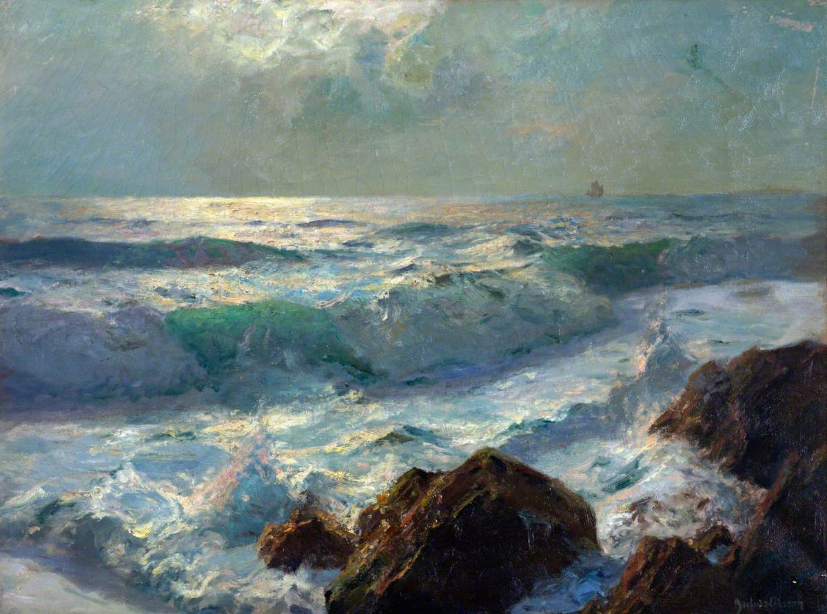 Sea and Rocks, Moonlight