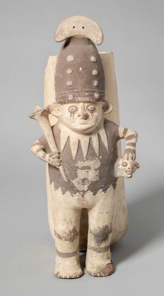 Chancay Figure with Attached Vessel