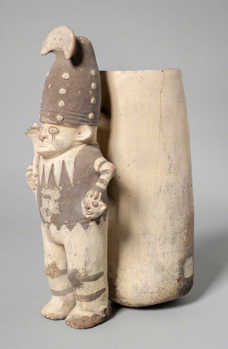 Chancay Figure with Attached Vessel