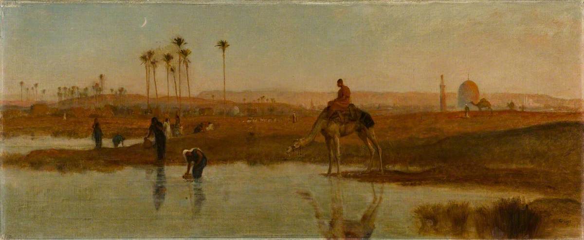 Pastoral Scene near Cairo, Egypt, Evening