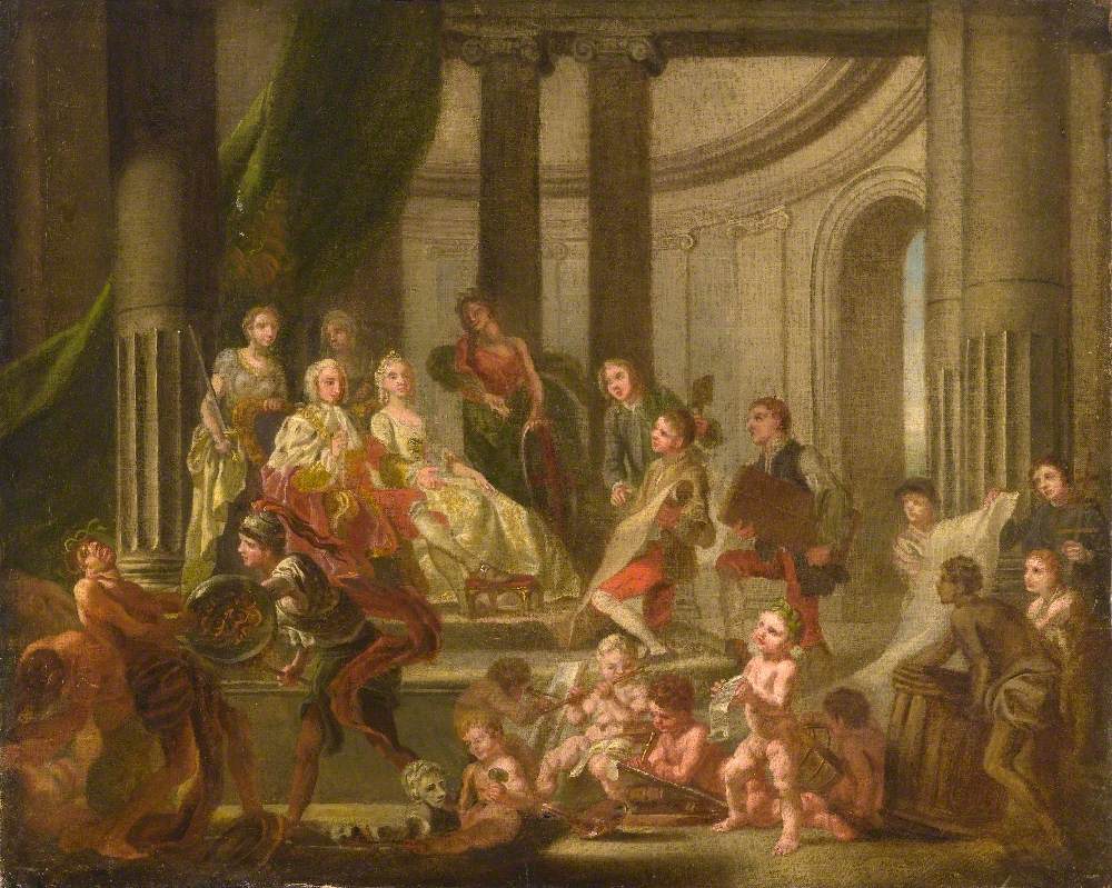 The Muses Paying Homage to Frederick, Prince of Wales and Princess Augusta (The Artists Presenting a Plan for an Academy to Frederick, Prince of Wales and Princess Augusta)