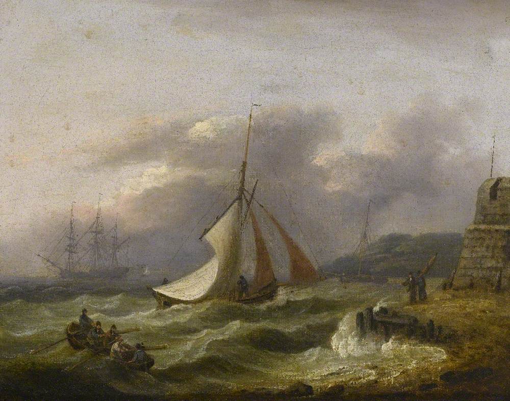 Seascape, Shipping off the Coast in Rough Seas