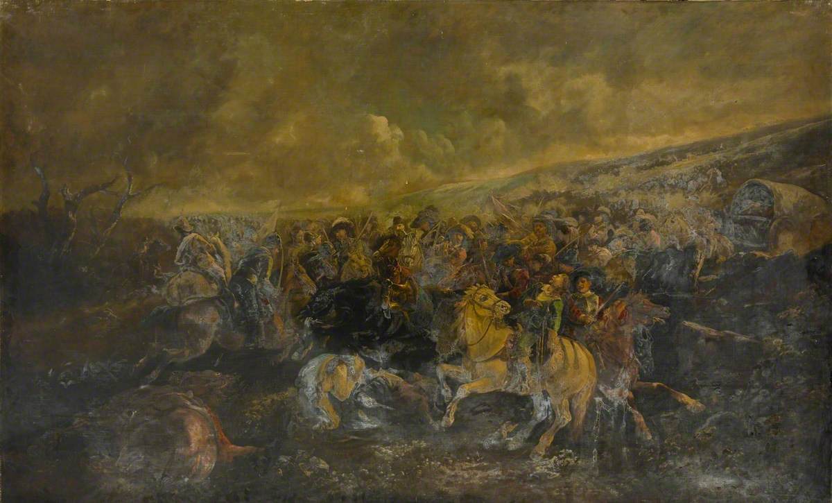 Landscape with a Battle between Cavaliers and Roundheads