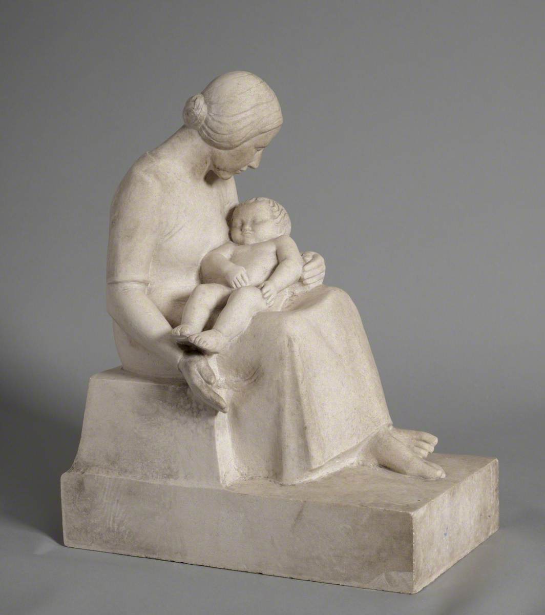 Woman Seated with Small Child