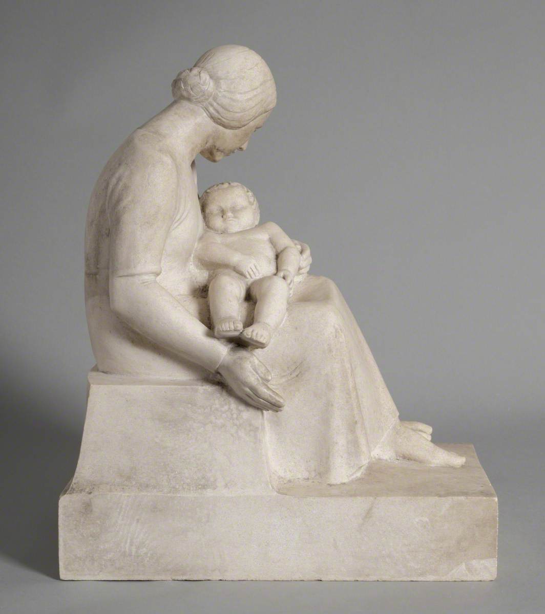 Woman Seated with Small Child