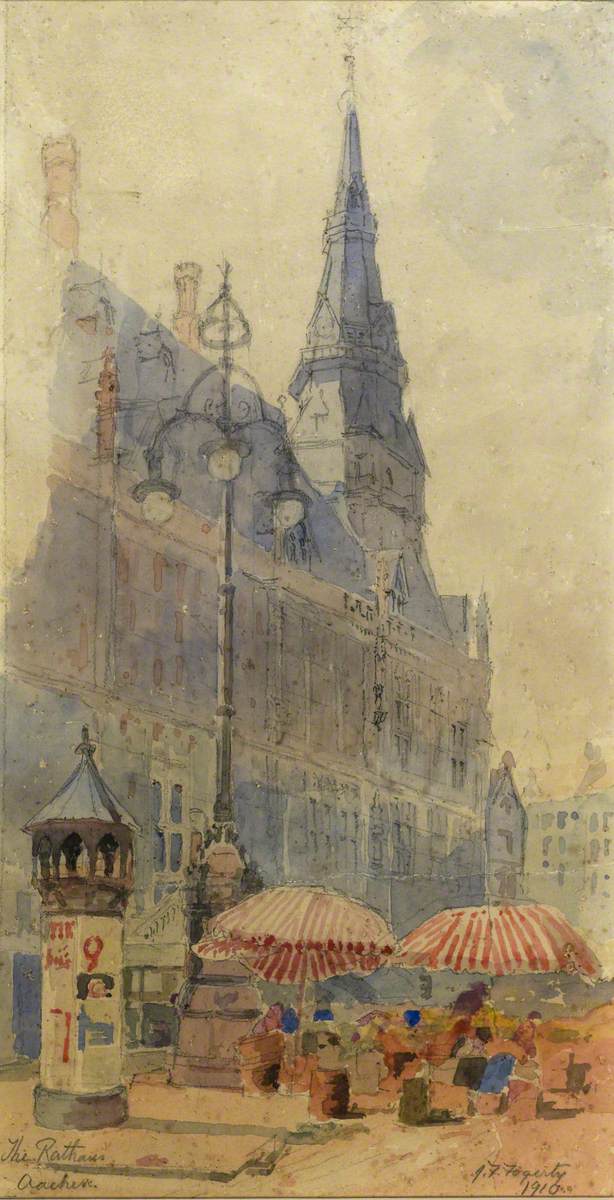 The Rathaus, Aachen (A Scene in Aachen)