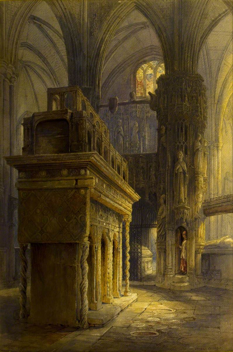 Edward the Confessor's Shrine, Westminster Abbey (or 'Church Interior – Tomb of Edward the Confessor, Westminster')