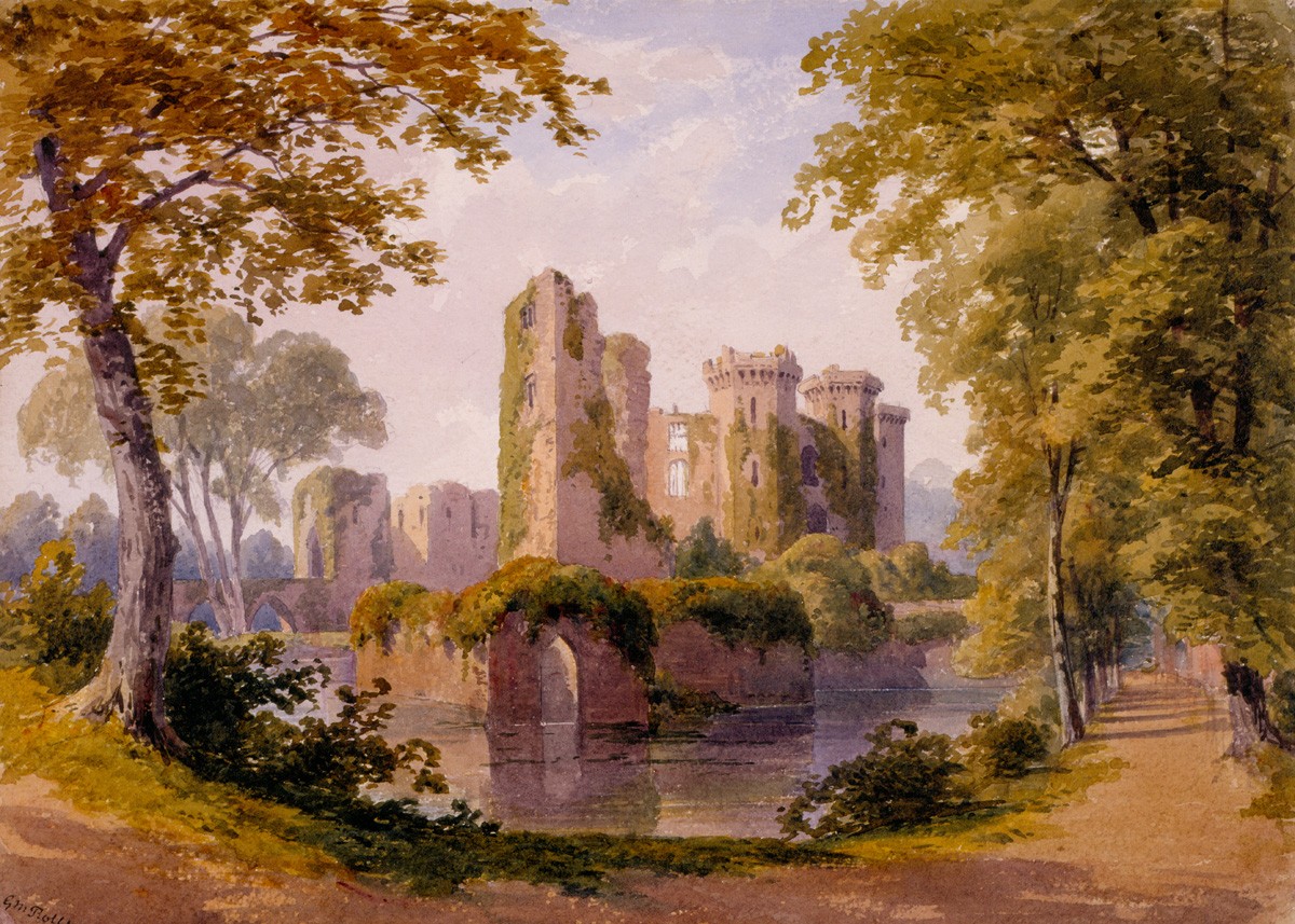 View of Raglan Castle