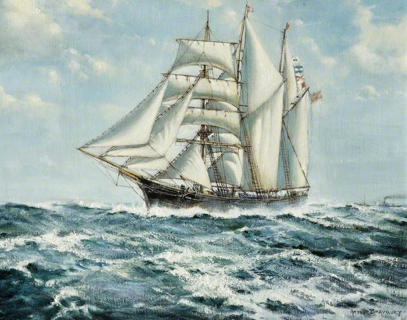 The Fowey Barquentine 'Waterwitch' off Dover
