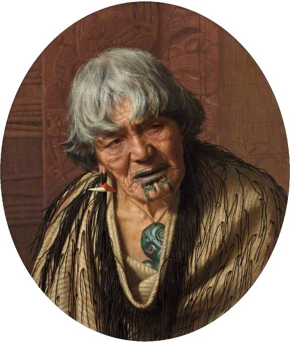 A Māori Chieftainess (Harata Rewiri Tarapata, 1831–1913)