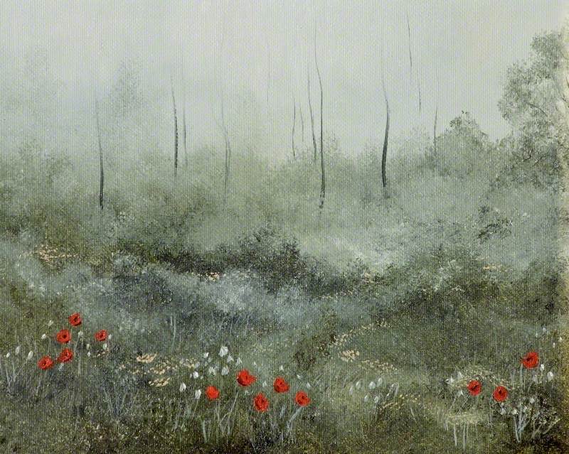 Poppies in the Morning Mist