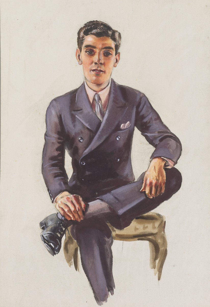 Portrait of a Young Man (Young Man Sitting with Left Foot across Right Knee)