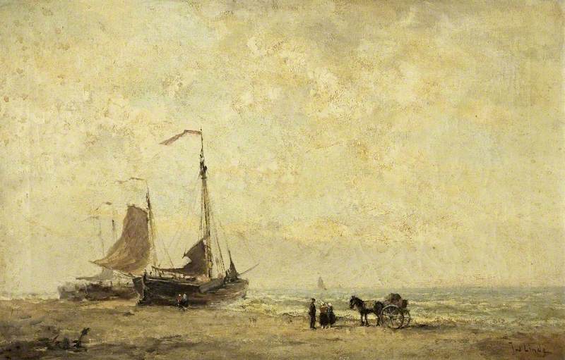 Dutch Seascape with Fishing Boats