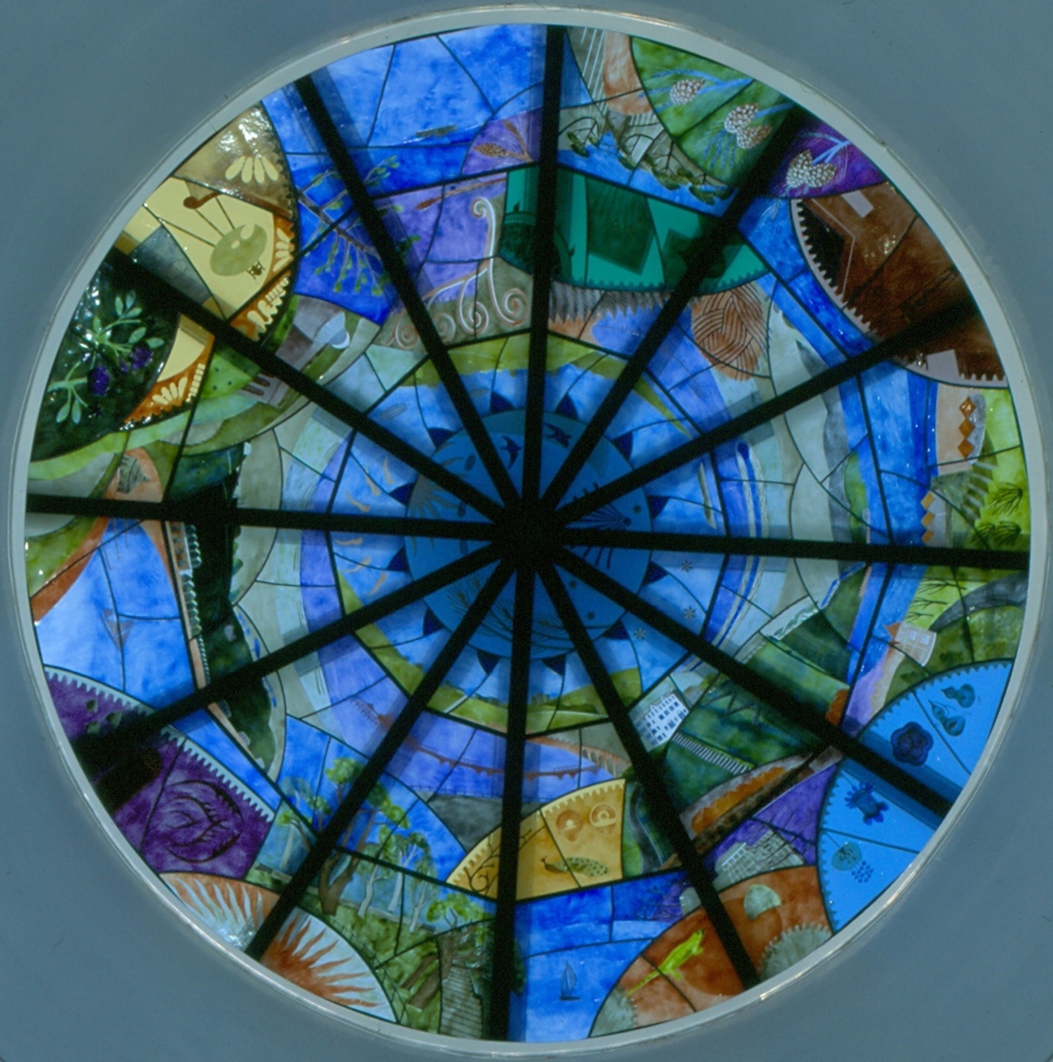 Stained glass roof light for Russell-Cotes Art Gallery & Museum, Bournemouth