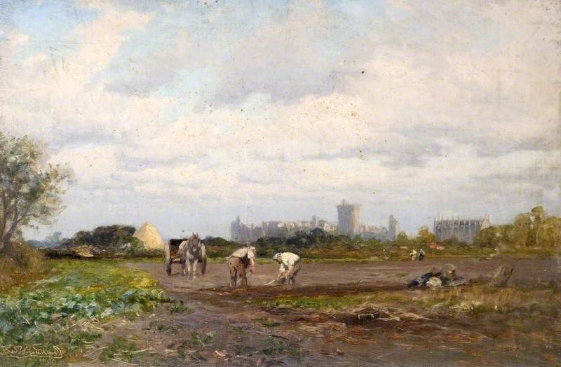 Workers in a Field near Windsor Castle, Berkshire