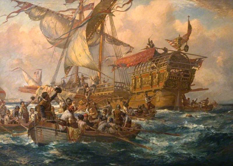Attack on a Spanish Treasure Ship, 1620