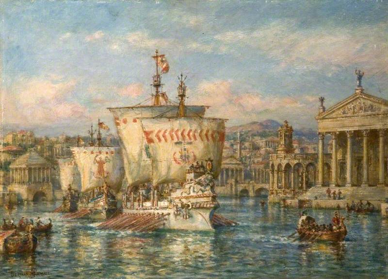 Roman Argosies Sailing from a Grecian Port
