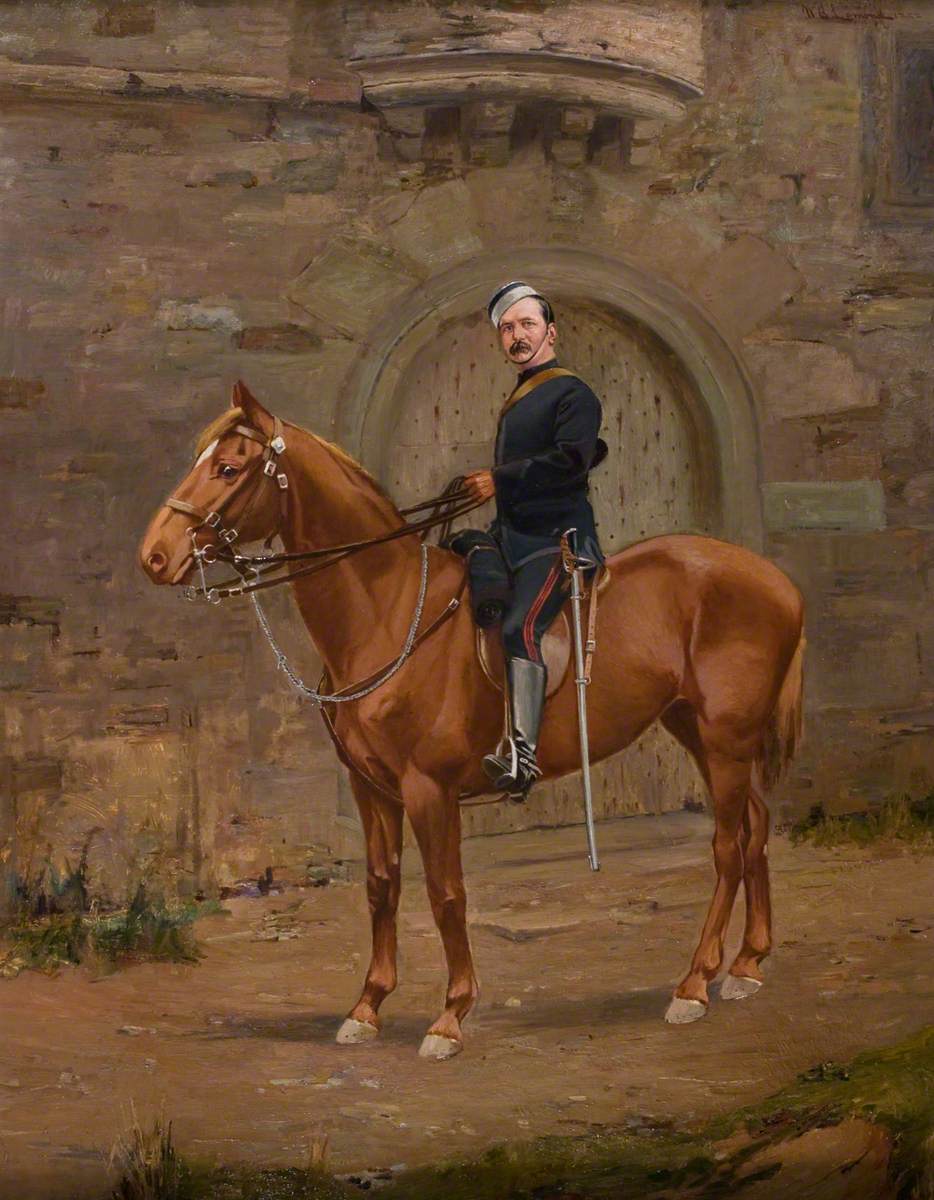 A Volunteer Officer on Horseback