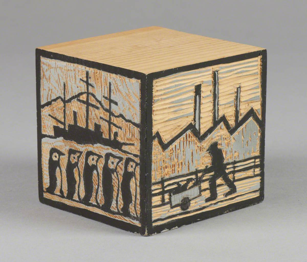 121 Linked Cubes: Cube Carved with Scenes from Dundee