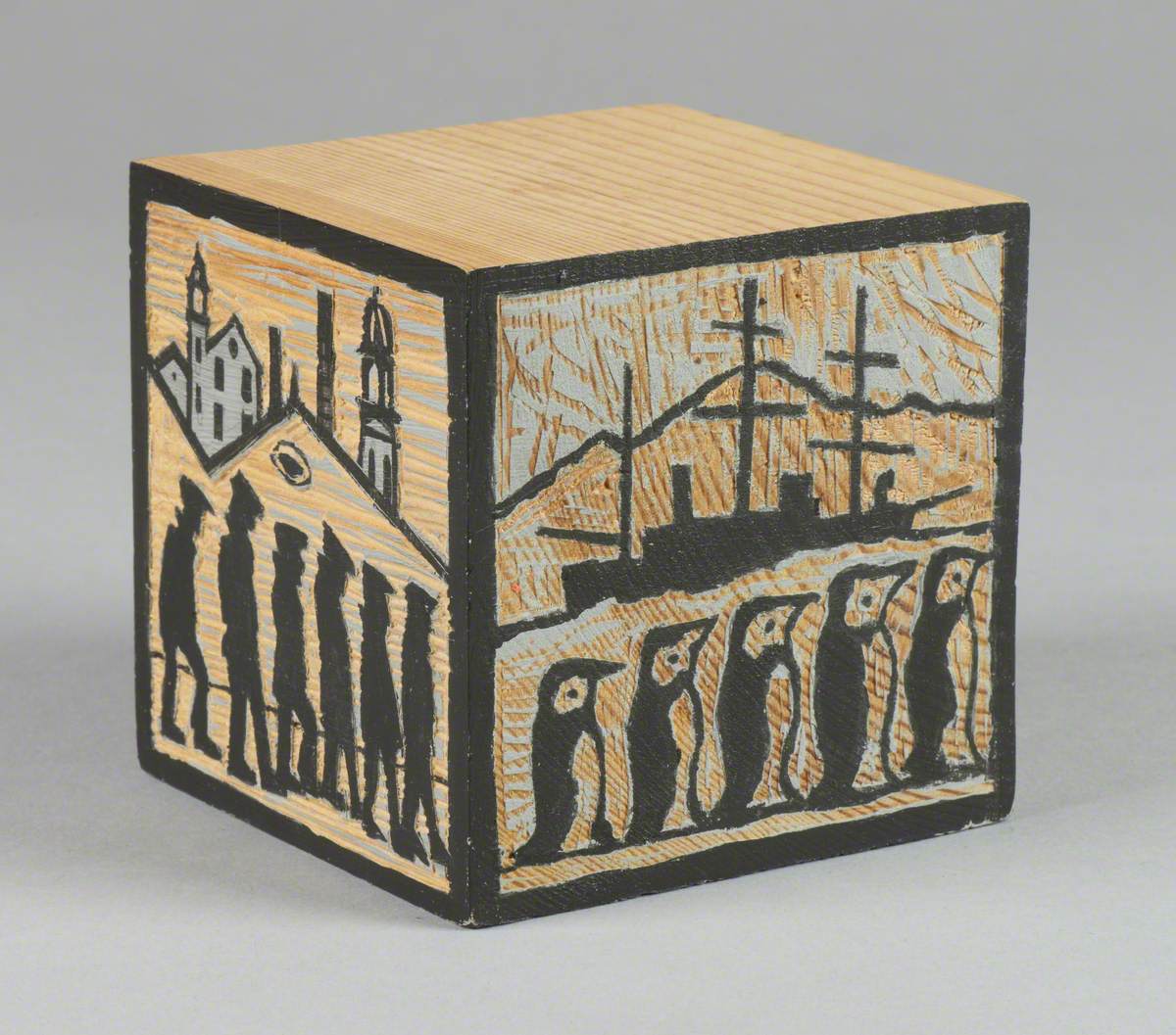 121 Linked Cubes: Cube Carved with Scenes from Dundee