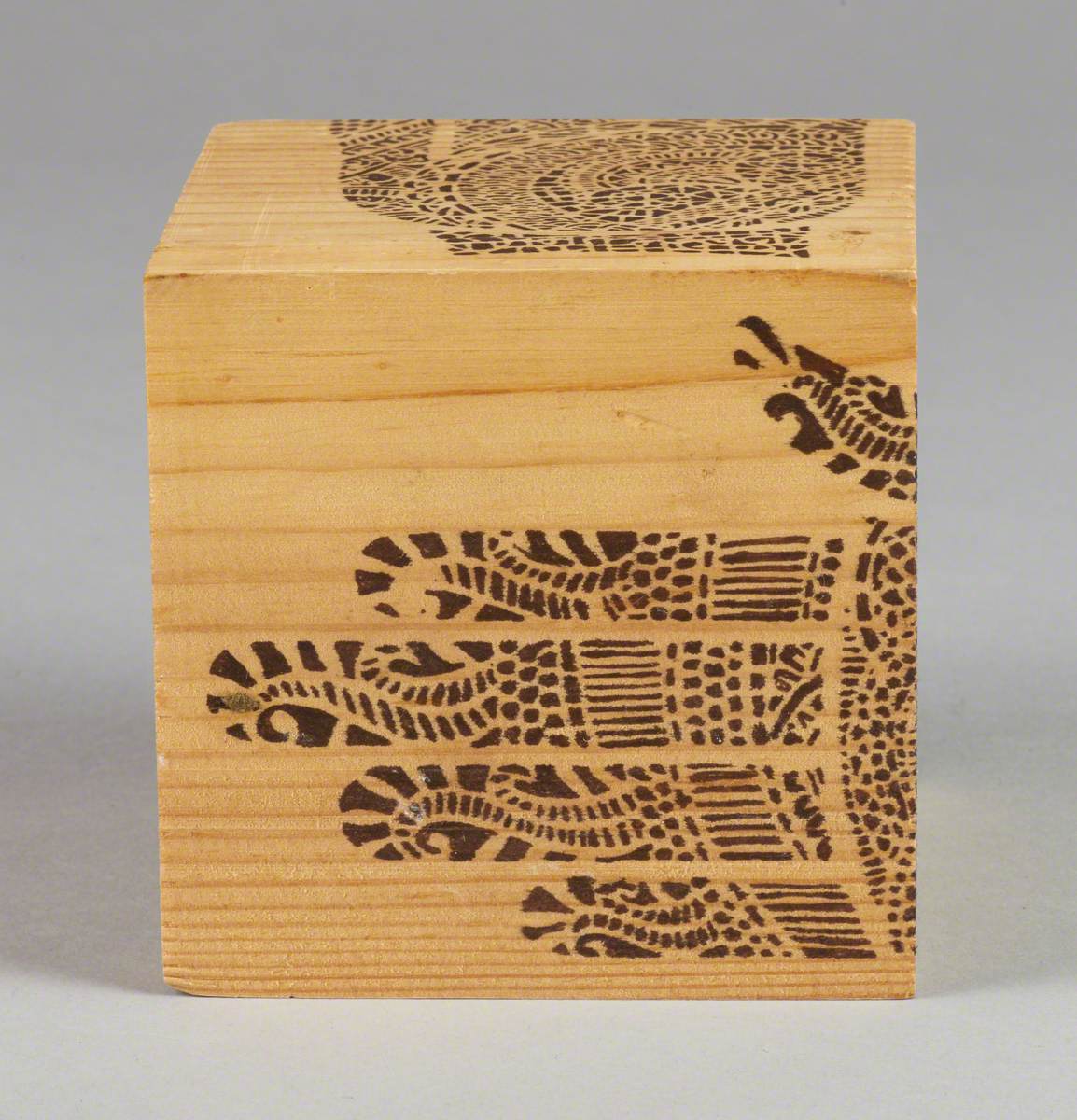 121 Linked Cubes: Cube with Indian-Style Stencilled Hand Patterns | Art UK