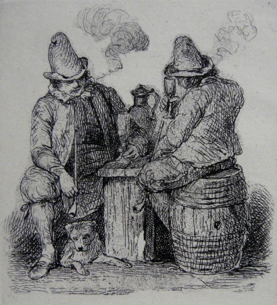 Two Men Smoking