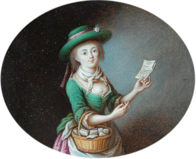 Girl with a Basket of Pamphlets