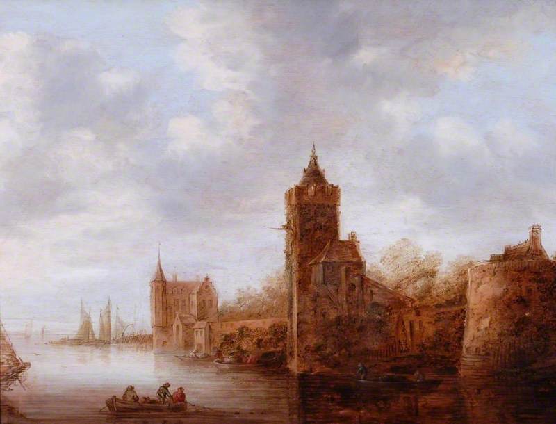 River Scene with a Castle