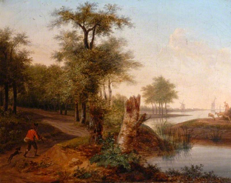 Landscape with a River and a Sportsman