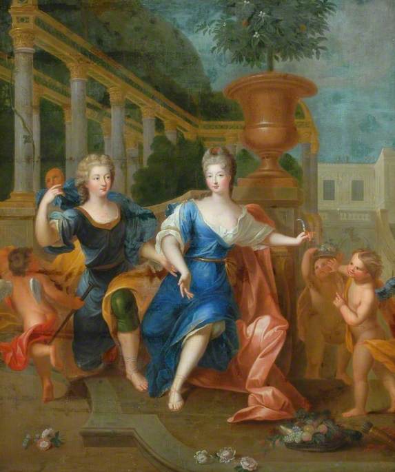 Portrait of a Lady and Gentleman Dressed as Pomona and Vertumnus with Attendant Cupids