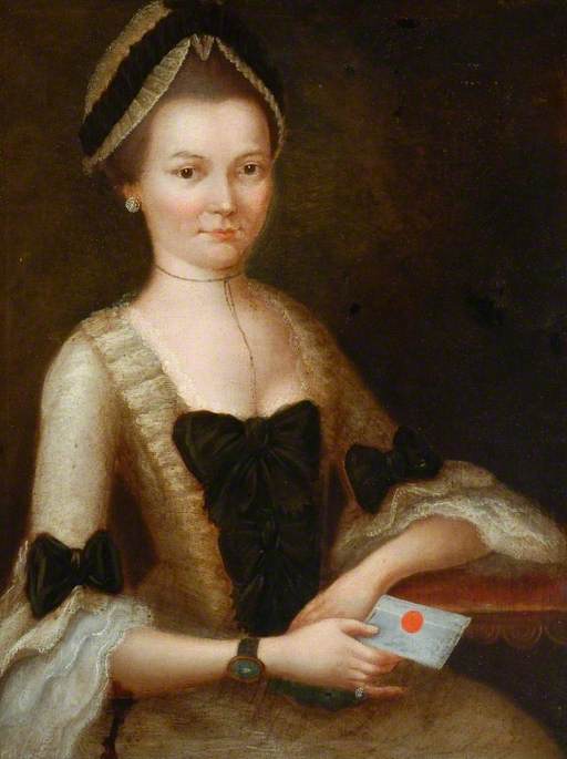 Portrait of a Lady in White, Holding a Letter