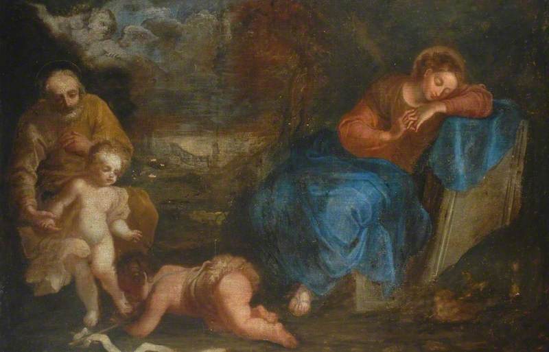 The Holy Family and St John