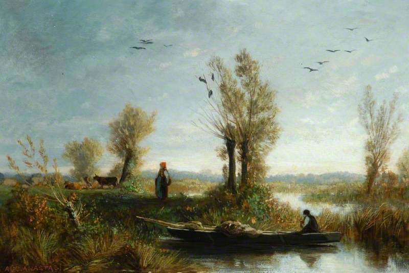 Landscape, the Banks of a Canal