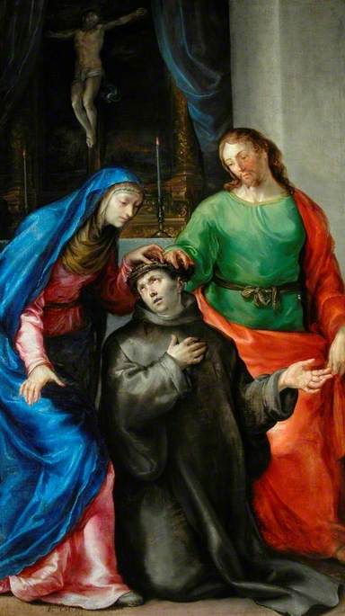 Our Lady and St John the Evangelist Crowning St John of God with Thorns