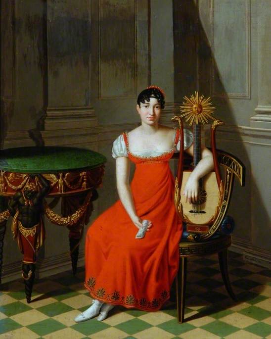 A Lady with a Lyre Guitar