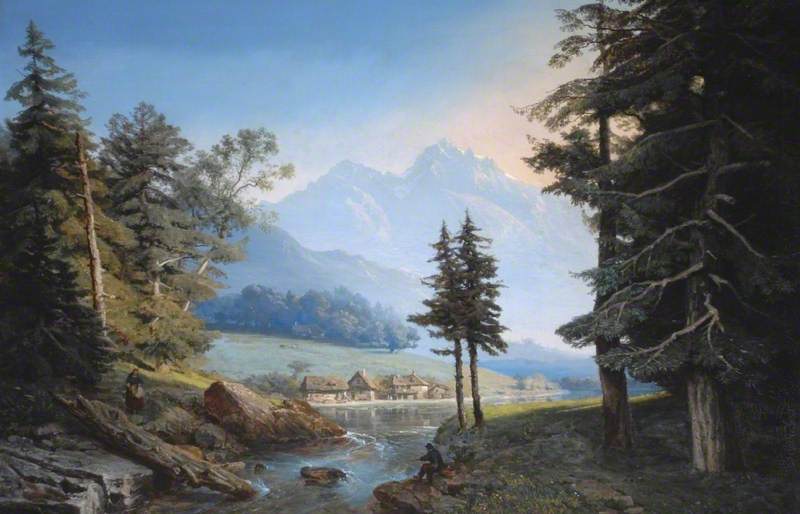 Landscape, Souvenir of Switzerland