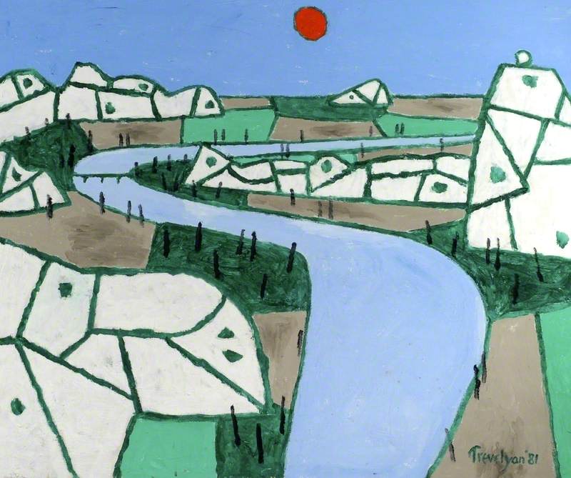 French Landscape with Large Sun
