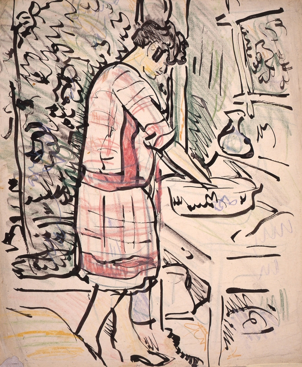 A Woman Washing