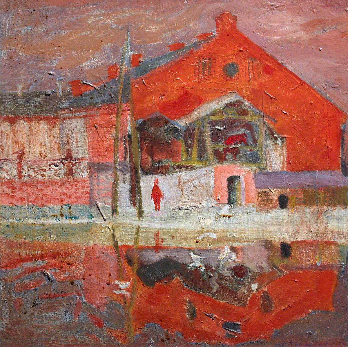 Red House by a Canal