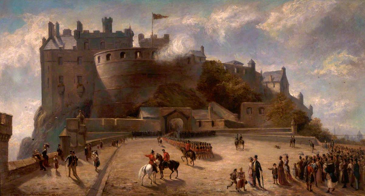 Drill Parade, Edinburgh Castle, 1886