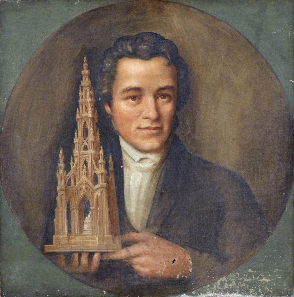 George Meikle Kemp (1795–1844), with the Model for the Scott Monument, Edinburgh