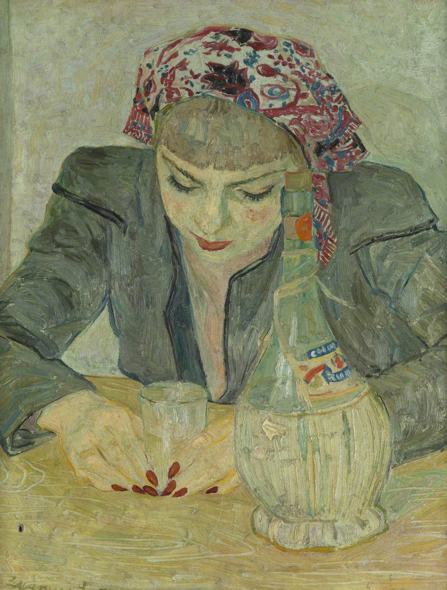 Woman with Glass of Wine