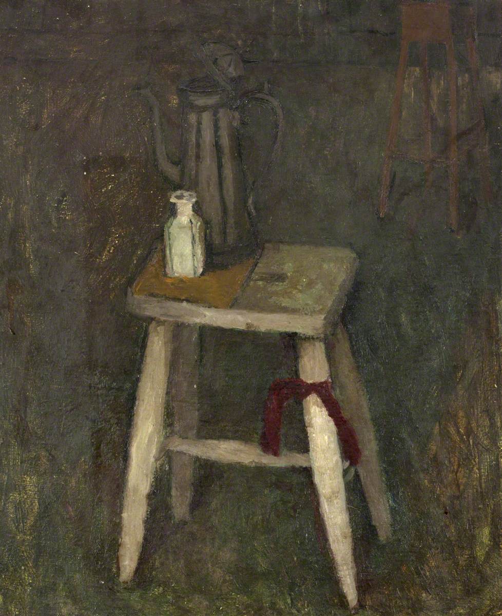 Still Life Coffee Pot on Stool